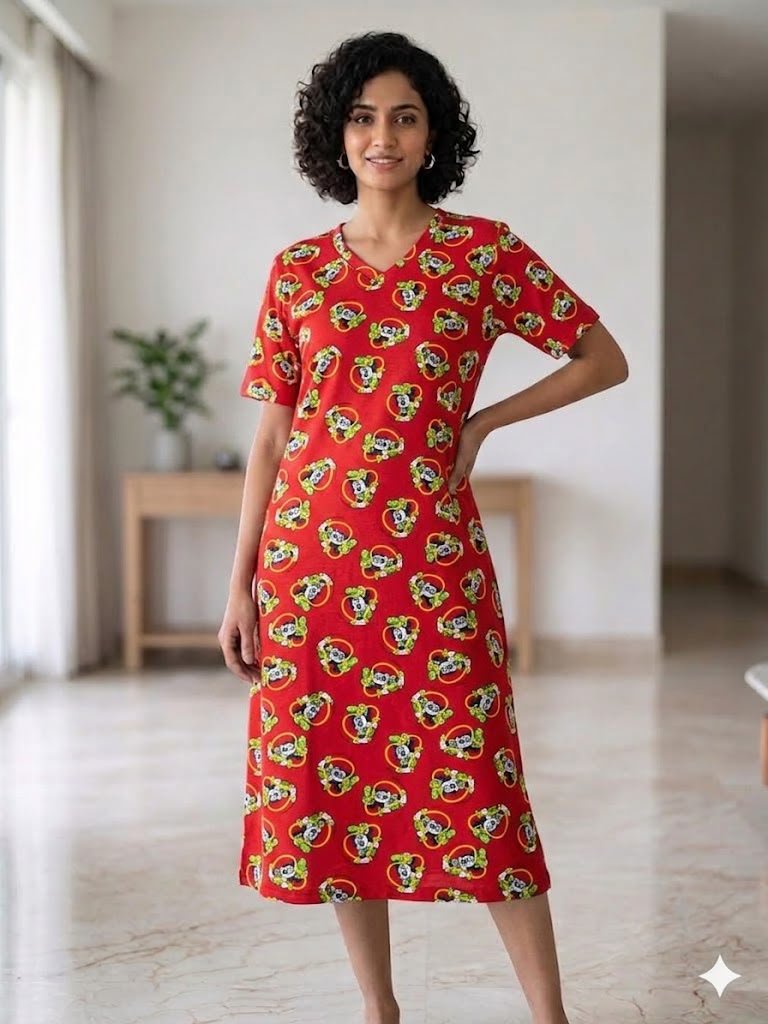 Long Polo-Red Mickey Mouse
