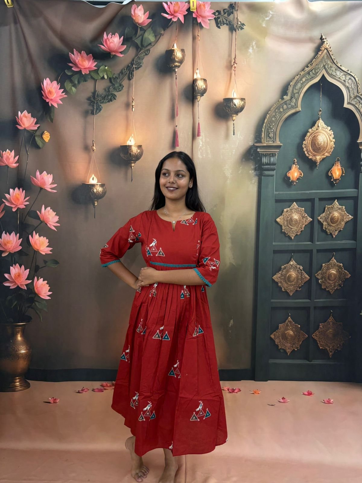 Feeding-Kurti-Red