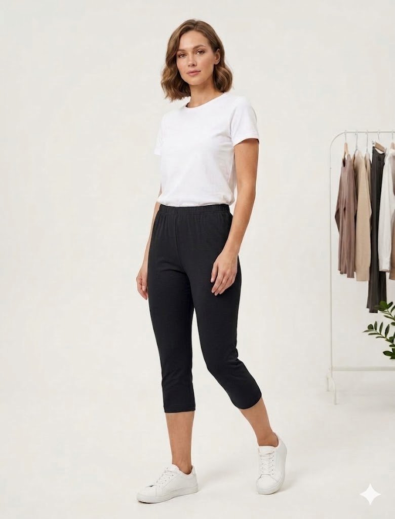 Calf Length Pant-Black