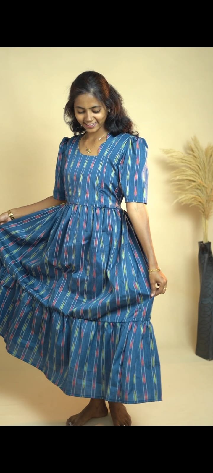 Feeding Kurti(1 Tier)-Navy Blue