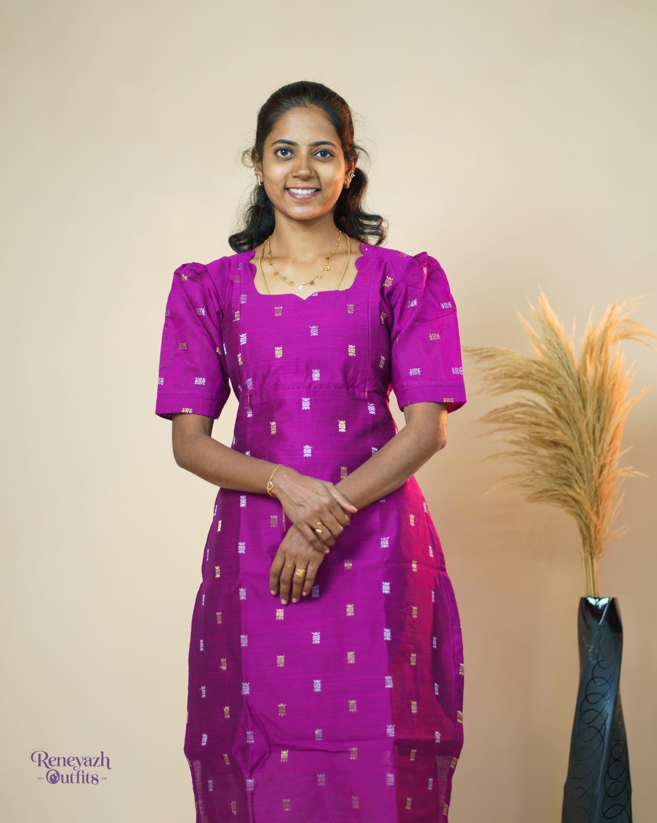 Feeding Kurti Side Open Top-Dark Pink