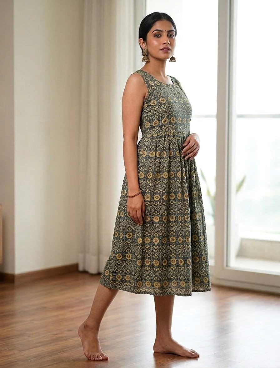 NON FEEDING KURTI -GREEN