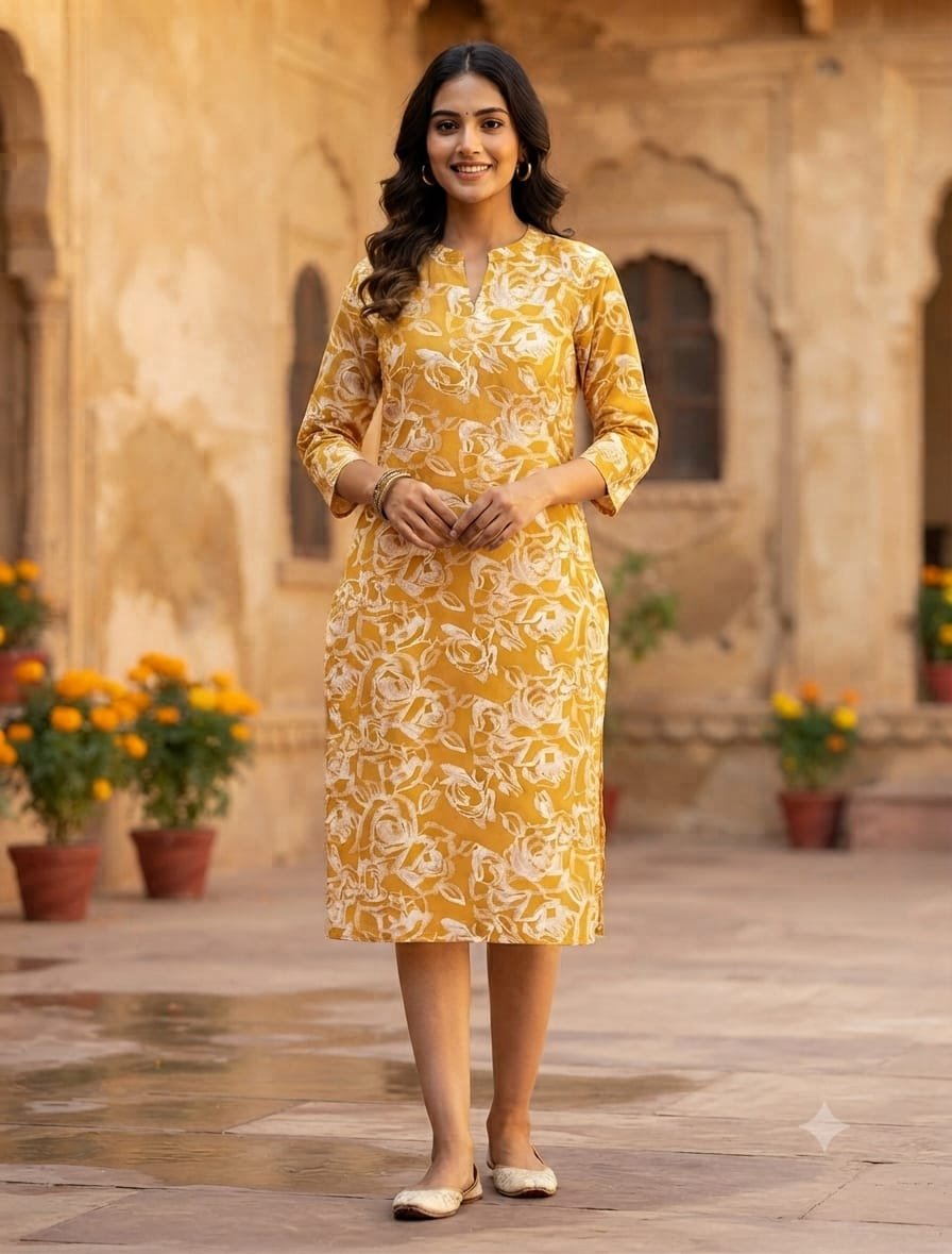 NF TOP - Yellow with White flower