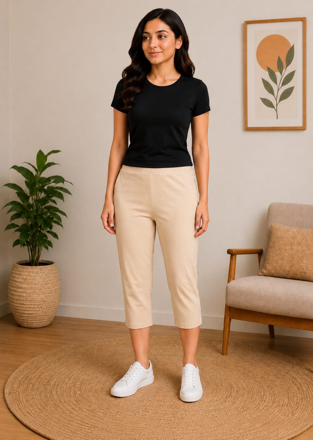 Calf length pant  - Dark Sandal