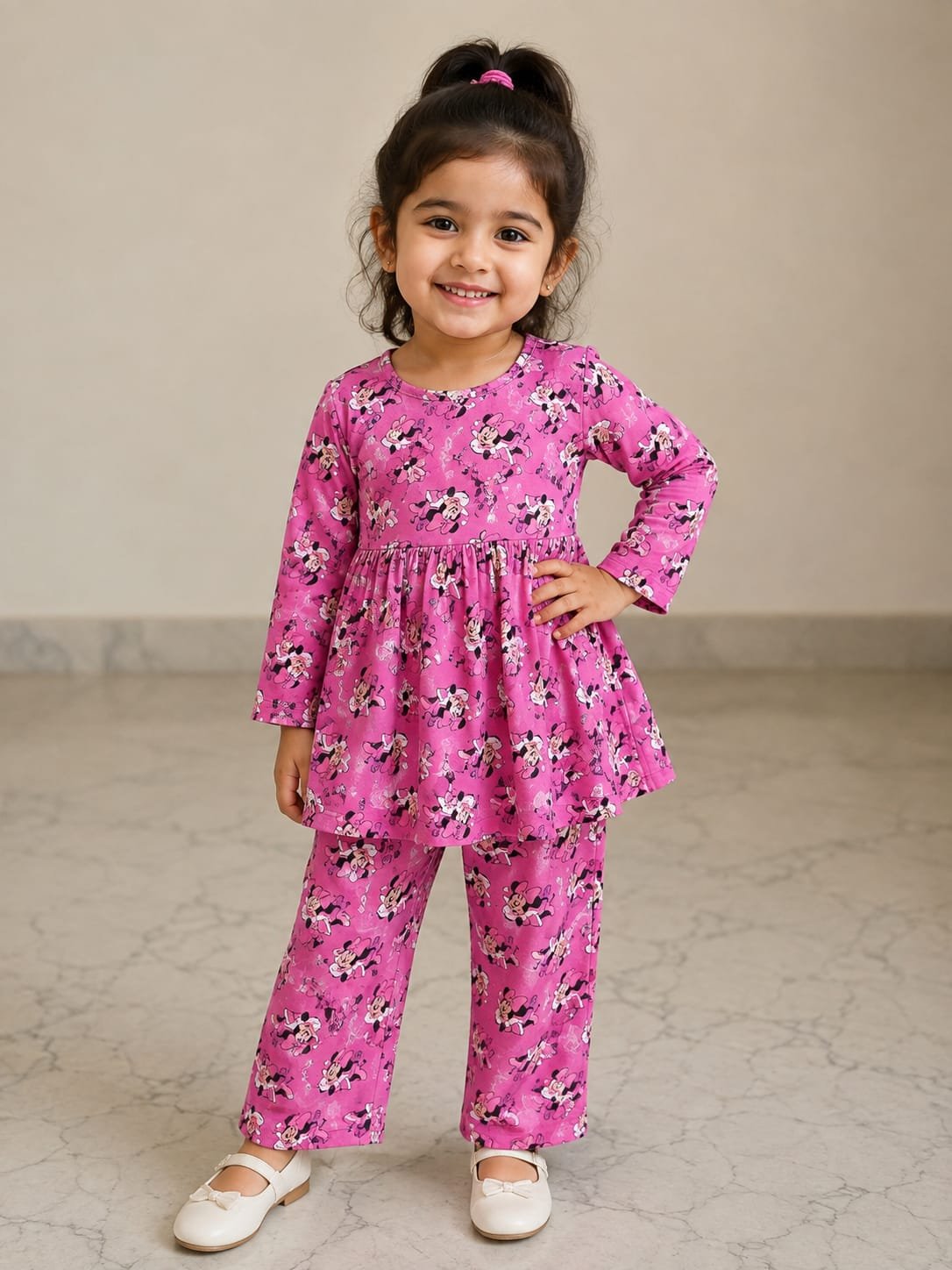 Girls Peplum Kurta & Pant Set