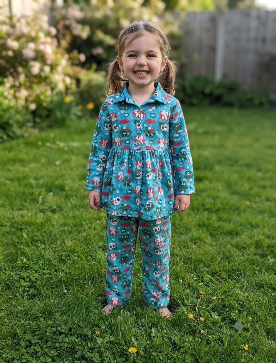 Girls Peplum Kurta & Pant Set