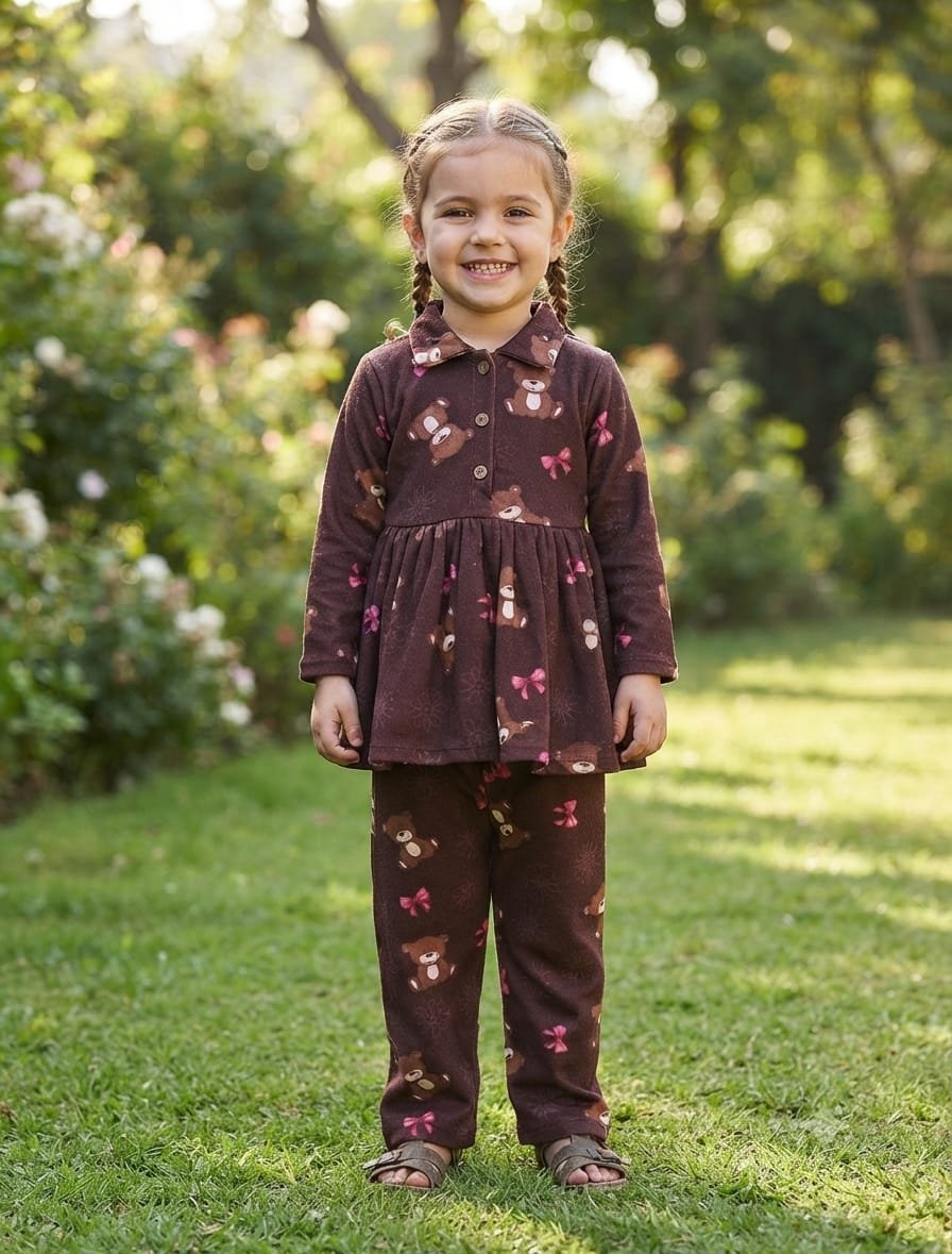 Girls Peplum Kurta & Pant Set
